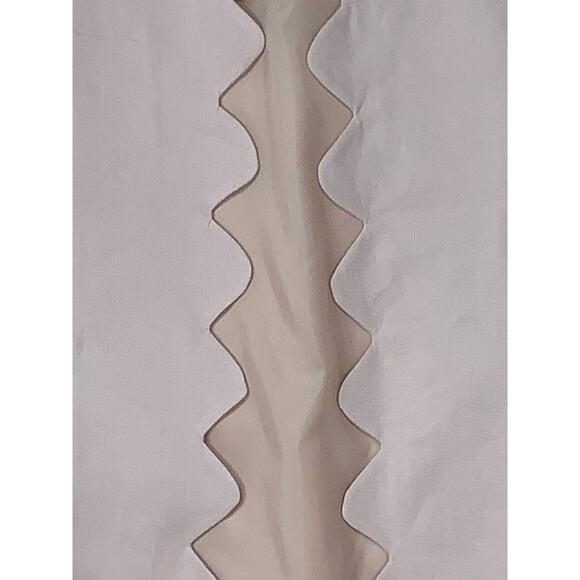 NWT Pink Linen Long Blazer Scallop Spring Summer Modest Sunday Church Office - Picture 3 of 9